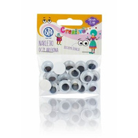 Oczy samoprzylepne 15 mm - Oczy Arlekina