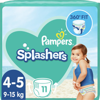 Pampers Splashers, Rozmiar 4-5, 11 Jednorazowych Pieluch Do Pływania