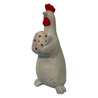 Kura gipsowa z jajem duża 25cm