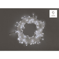 Lampki 100 LED biały zimny z dodatkowym gniazdkiem i zasilaczem, 9,9M dekoracji, na zewnątrz i do wnętrz