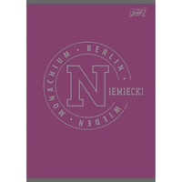 Unipap zeszyt okładka laminowana A5, 60 kartek, krata, niemiecki ze ściągą COLLEGE