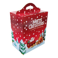 Duże pudełko świąteczne  "Czerwone Sanie"