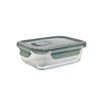 Pojemnik szklany prążkowany prostokątny EZYSTYLE 640 ml