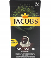 Jacobs Espresso Intenso Kawa mielona w kapsułkach 52 g (10 sztuk)
