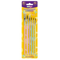 Strigo drewniane pędzle pastelowe 6 szt