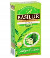 Basilur herbata cejlońska zielona - Soursop 25 torebek x 2g