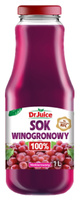 DR JUICE Sok z ciemnych winogron 100% 1L