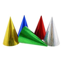 Zestaw "5 czapeczek holograficznych", 16 cm