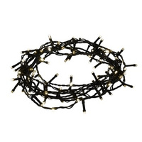 Girlanda 300 LED do użytku zewnętrznego sterowana aplikacją. 500 cm kabel zasilający czarny, odstęp między lampkami 5 cm, kolor światła ciepły biały