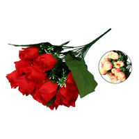 EM&EM Bukiet kwiatów sztucznych róza 15 główek