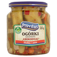 Provitus Krokodylki Ogórki kanapkowe 520 g