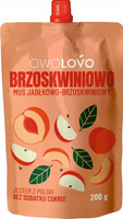 OWOLOVO Brzoskwiniowo Mus jabłkowo-brzoskwiniowy 200 g