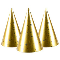 Czapeczki "Golden party" (4 szt.)