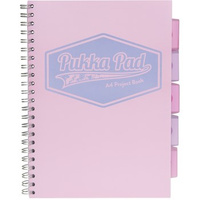 Pukka Pad kołozeszyt PASTEL różowy A4 100 kartek w kratkę