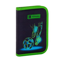 Piórnik pojedynczy dwuklapkowy z wyposażeniem ASTRABAG FOOTBALL MOTION, AC11