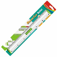 Linijka aluminiowa z uchwytem na ołówek KEYROAD 30 cm mix kolorów blister