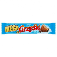 Grześki Mega Wafel przekładany kremem kakaowym w czekoladzie mlecznej 48 g