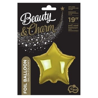 Balon foliowy B&C "Gwiazda", złota, 19"