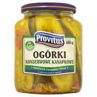 Provitus Ogórki konserwowe kanapkowe 680g