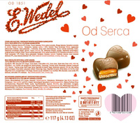 E. Wedel Od Serca Czekoladki mleczne z dwuwarstwowym nadzieniem 117 g