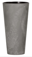 Doniczka Tubus Slim Beton Effect śr. 30 cm, Prosperplast, marengo