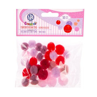 Koronkowe pompony 15mm /6 kolorów, Astra Creativo - 30 sztuk