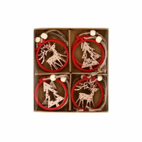 EM&EM Zawieszka drewniana 8szt mix