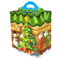 Pudełko Prezentowe Chatka/Granatowe Jelenie