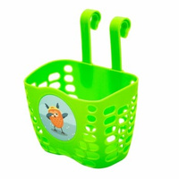 Koszyk Rowerowy Przedni Q-Fix, Kolor: Pomarańczowo-Żółty, Zielony