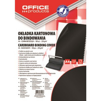 Okładki do bindowania OFFICE PRODUCTS karton A4 250g 100szt czarne