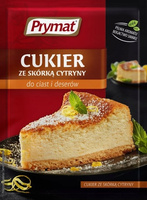 Prymat Cukier ze skórką cytryny do ciast i deserów 15 g