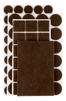 Podkładki filcowe samoprzylepne, brązowe, 106 szt