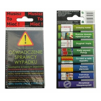 Oświadczenie sprawcy wypadku 1 szt.