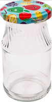Słój TO 180 ml z kolorową zakrętką fi 53- 8szt