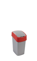 KOSZ NA ŚMIECI 10L SREBRNY/CZERWONY