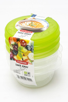 Pojemnik TAKE AWAY TWIST 3x0,5L zielony