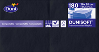 Duni Dunisoft Serwetki czarne 20 x 20 cm 180 szt