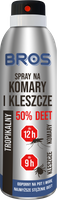 Bros Spray na komary i kleszcze 50% DEET tropikalny 180 ml