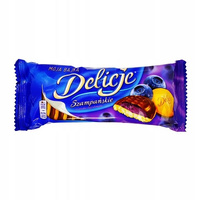 Delicje Szampańskie Biszkopty z galaretką o smaku jagodowym oblewane czekoladą 147 g