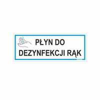 KORFED Tabliczka 21x8cm Płyn do dezynfekcji rąk x1szt.