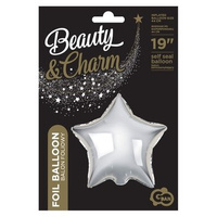 Balon foliowy B&C "Gwiazda", srebrna, 19"