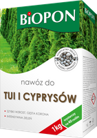 Biopon - nawóz do tui i cyprysów 1kg + eliksir do storczyków 35ml gratis