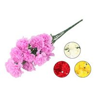 EM&EM Bukiet kwiatów sztucznych goździk 45cm 12 główek