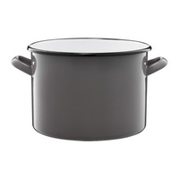 Garnek emaliowany szary 22 cm Emalia Olkusz