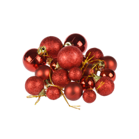 Komplet bombek dekorowanych - mix rozmiarów czerwonych