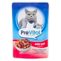 PreVital Karma dla kotów z cielęciną w sosie 100 g