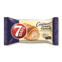 7 Days Cream & Cookies Rogalik z kremem o smaku waniliowym z mlekiem i kawałkami ciastek 60 g