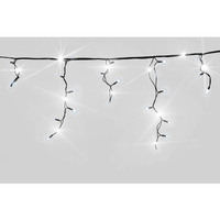 Kurtyna sople FLESZ 200 LED biały zimny/biały zimny flesz z dodatkowym gniazdkiem na zewnątrz 9,6M dekoracji