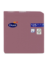 Duni Serwetki 2 warstwowe 33x33 Śliwkowy 125 szt