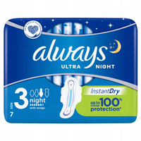Always Ultra Day & Night (R3) Ze Skrzydełkami Podpaski 7 Sztuk